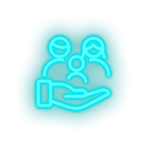 ice_blue family parent hold children human person hand parents child kid baby led neon factory