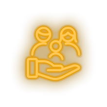 Load image into Gallery viewer, warm_white family parent hold children human person hand parents child kid baby led neon factory