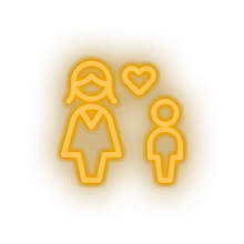 Load image into Gallery viewer, warm_white family person mother human children parent heart child kid baby led neon factory