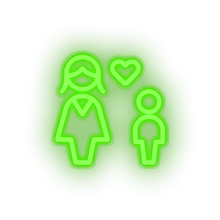 Load image into Gallery viewer, family person mother human children parent heart child kid baby Neon led factory