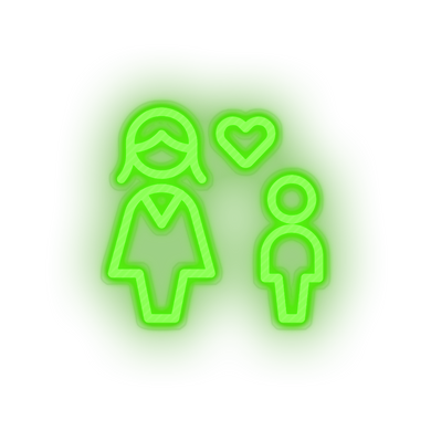 family person mother human children parent heart child kid baby Neon led factory