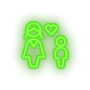 family person mother human children parent heart child kid baby Neon led factory