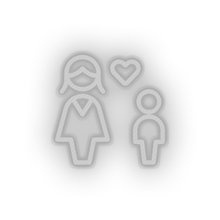 Load image into Gallery viewer, white family person mother human children parent heart child kid baby led neon factory