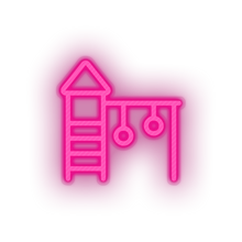 Load image into Gallery viewer, pink family play children playground outdoors child structure kid baby playhouse led neon factory