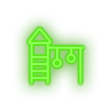 Load image into Gallery viewer, green family play children playground outdoors child structure kid baby playhouse led neon factory