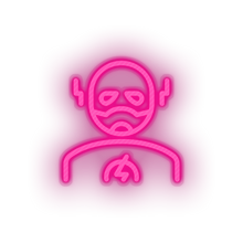 Load image into Gallery viewer, pink famous character black lightning led neon factory