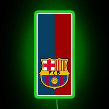 Load image into Gallery viewer, Fc Barcelona Design RGB neon sign green