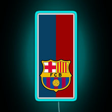 Load image into Gallery viewer, Fc Barcelona Design RGB neon sign lightblue 