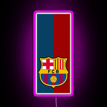 Load image into Gallery viewer, Fc Barcelona Design RGB neon sign  pink