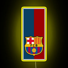 Load image into Gallery viewer, Fc Barcelona Design RGB neon sign yellow