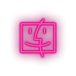 pink finder social network brand logo led neon factory