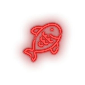 red fish led animal beach fish holiday seafood summer vacation neon factory