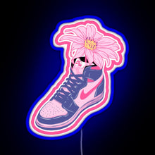Load image into Gallery viewer, Flower Shoe RGB neon sign blue