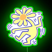 Load image into Gallery viewer, Flowerhead RGB neon sign green