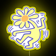 Load image into Gallery viewer, Flowerhead RGB neon sign yellow