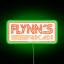 Load image into Gallery viewer, Flynn s Arcade 80s Retro RGB neon sign green