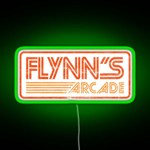 Flynn s Arcade 80s Retro RGB neon sign green