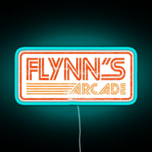 Load image into Gallery viewer, Flynn s Arcade 80s Retro RGB neon sign lightblue 