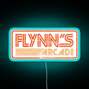 Flynn s Arcade 80s Retro RGB neon sign lightblue 