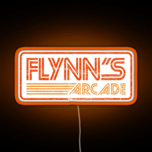 Flynn s Arcade 80s Retro RGB neon sign orange