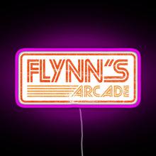 Load image into Gallery viewer, Flynn s Arcade 80s Retro RGB neon sign  pink