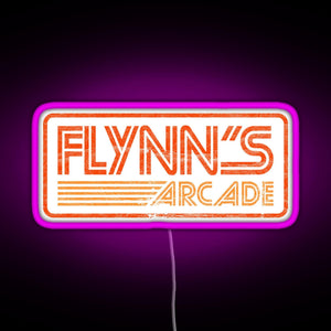 Flynn s Arcade 80s Retro RGB neon sign  pink