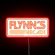Load image into Gallery viewer, Flynn s Arcade 80s Retro RGB neon sign red
