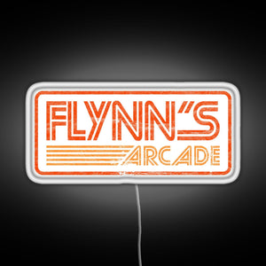 Flynn s Arcade 80s Retro RGB neon sign white 