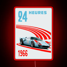 Load image into Gallery viewer, Ford GT40 Mk2 Ken Miles 24 Hours 1966 Ford v Ferrari RGB neon sign red