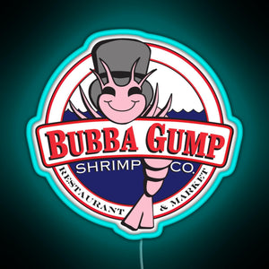 Forrest Gump Bubba Gump Shrimp Co RGB neon sign lightblue 