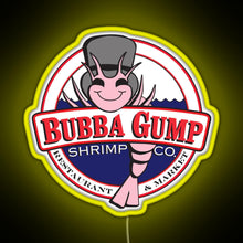 Load image into Gallery viewer, Forrest Gump Bubba Gump Shrimp Co RGB neon sign yellow