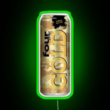 Load image into Gallery viewer, Four Loko Gold RGB neon sign green