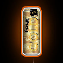 Load image into Gallery viewer, Four Loko Gold RGB neon sign orange