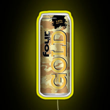 Load image into Gallery viewer, Four Loko Gold RGB neon sign yellow