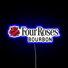 Load image into Gallery viewer, Four Roses Bourbon RGB neon sign blue