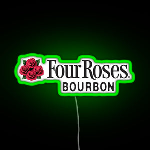 Four Roses Bourbon RGB neon sign green
