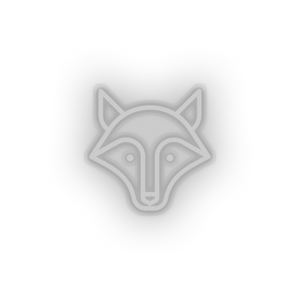 white fox led animal carnivore cartoon fauna fox wolf zoo neon factory