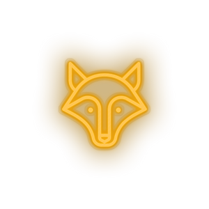 warm_white fox led animal carnivore cartoon fauna fox wolf zoo neon factory