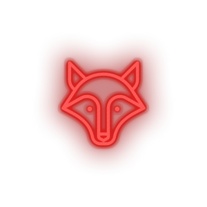 red fox led animal carnivore cartoon fauna fox wolf zoo neon factory