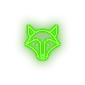 green fox led animal carnivore cartoon fauna fox wolf zoo neon factory