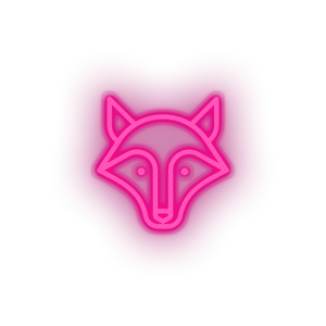 pink fox led animal carnivore cartoon fauna fox wolf zoo neon factory
