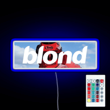 Load image into Gallery viewer, Frank Ocean Blond Helmet Box Logo RGB neon sign remote