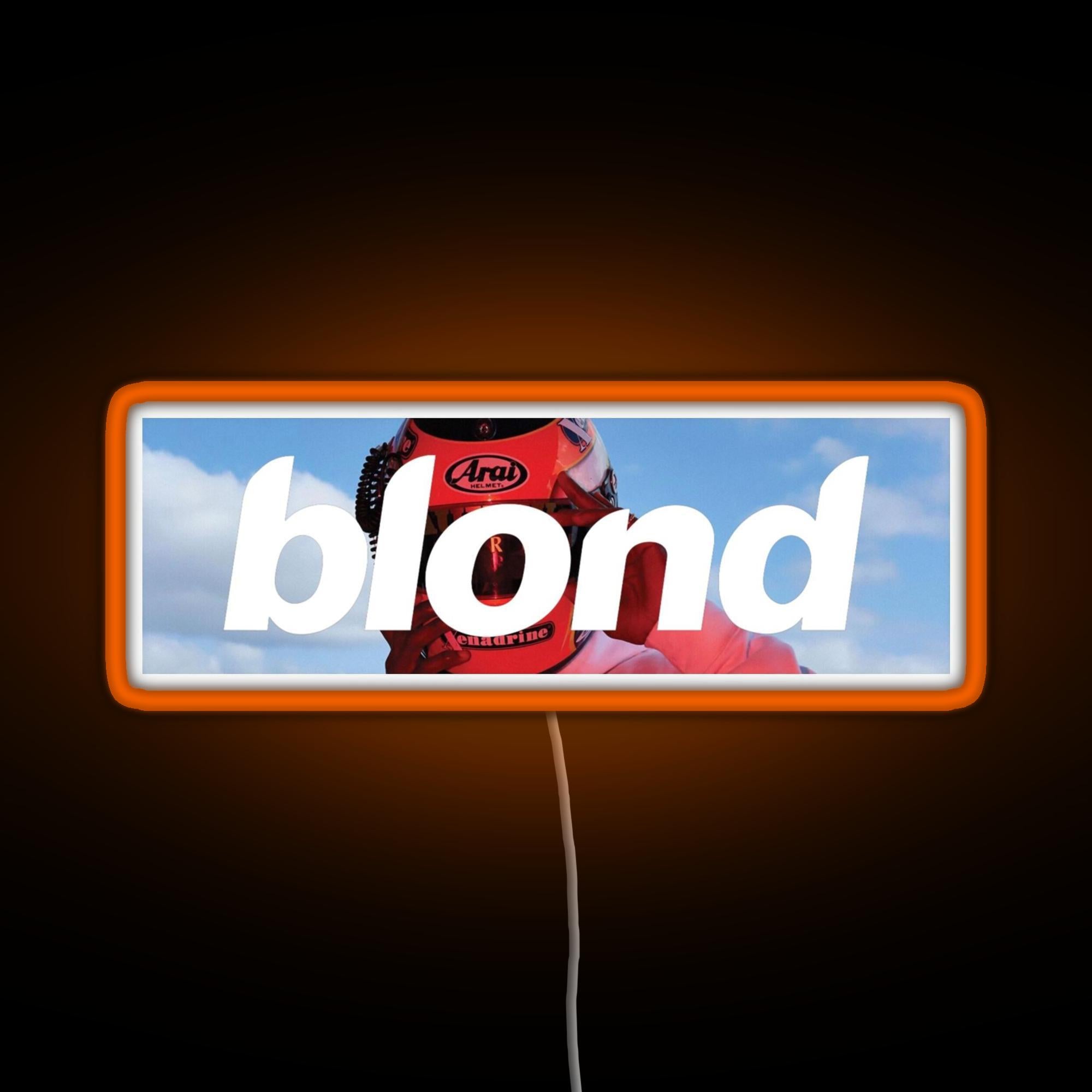 blond frank ocean motorcycle helmet Frank Ocean Blond Helmet Box Logo Rgb Neon Sign – Neon Factory