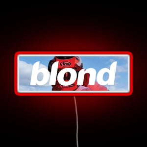 Frank Ocean Blond Helmet Box Logo RGB neon sign red