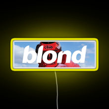 Load image into Gallery viewer, Frank Ocean Blond Helmet Box Logo RGB neon sign yellow