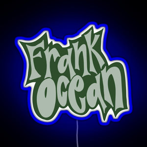 frank ocean RGB neon sign blue