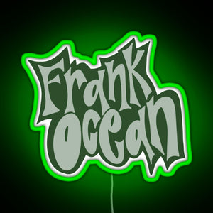 frank ocean RGB neon sign green