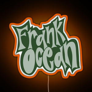 frank ocean RGB neon sign orange