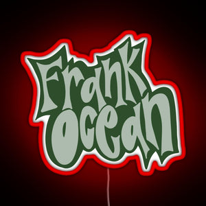 frank ocean RGB neon sign red