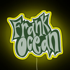 frank ocean RGB neon sign yellow